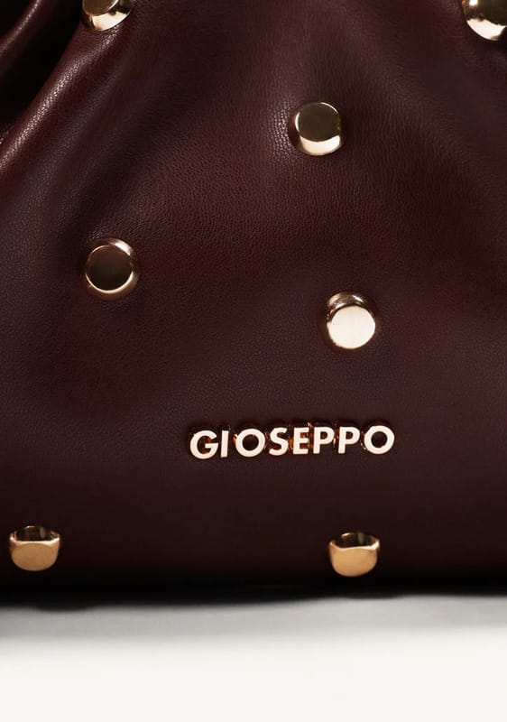 BOLSO BANDOLERA BURDEOS TACHAS GIOSEPPO - Imagen 3
