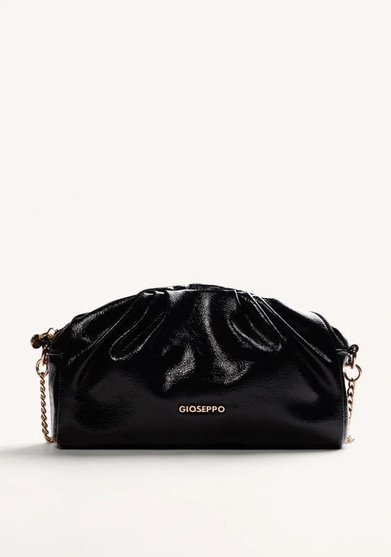 BOLSO BANDOLERA NEGRO EFECTO ARRUGADO GIOSEPPO
