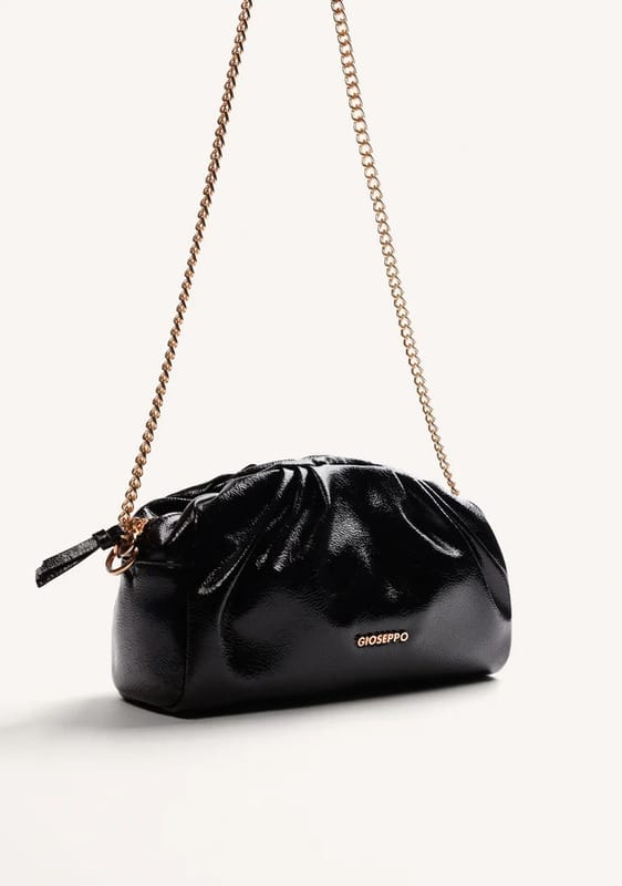 BOLSO BANDOLERA NEGRO EFECTO ARRUGADO GIOSEPPO - Imagen 2