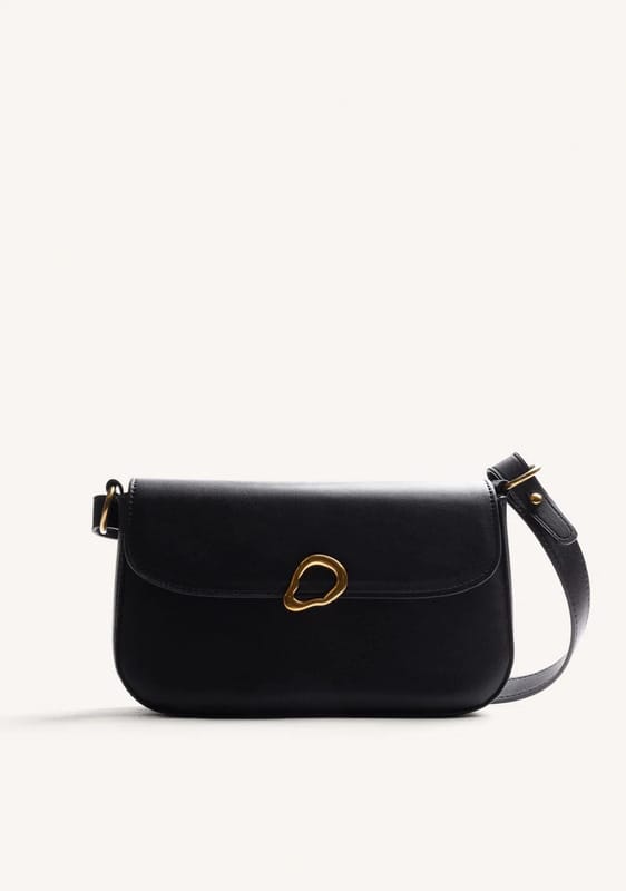 BOLSO BANDOLERA NEGRO HEBILLA GIOSEPPO