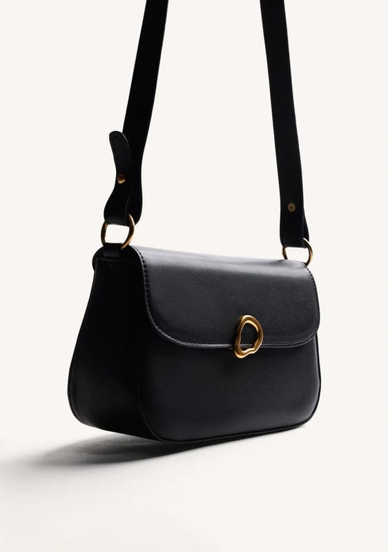 BOLSO BANDOLERA NEGRO HEBILLA GIOSEPPO - Imagen 4