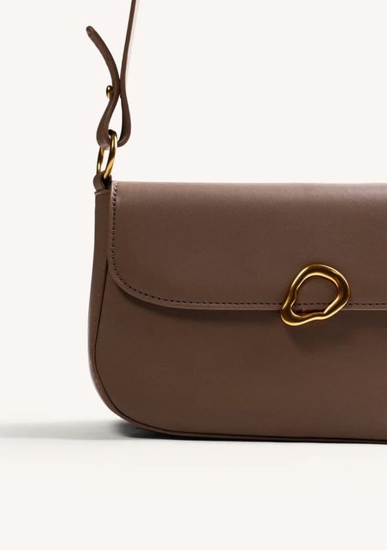 BOLSO BANDOLERA TAUPE HEBILLA GIOSEPPO - Imagen 3