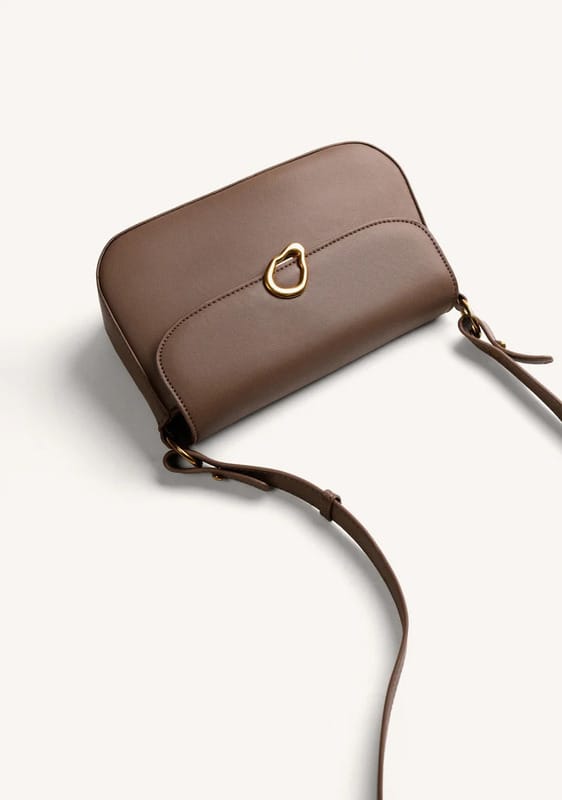 BOLSO BANDOLERA TAUPE HEBILLA GIOSEPPO - Imagen 2