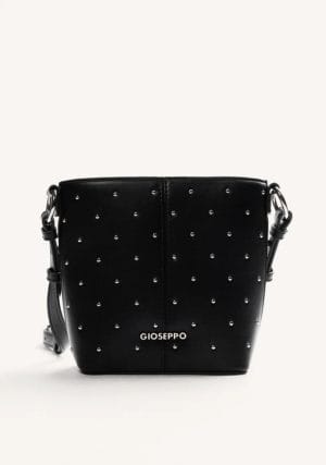 BOLSO BUCKET NEGRO TACHAS GIOSEPPO