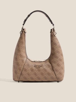 Calista Bolso de hombro sintética beige Guess