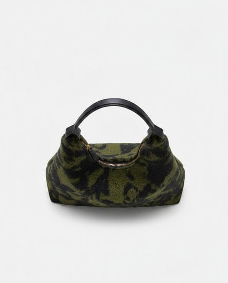 Bolso de hombro de pelo estampado kaki Surkana - Imagen 3