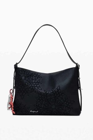Bolso Desigual grabado mandalas negro
