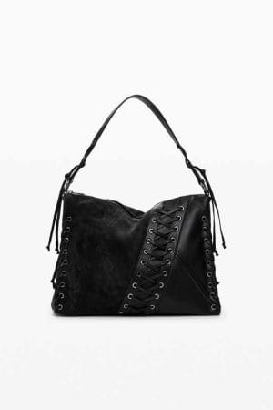 Bolso Desigual tiras cruzadas negro