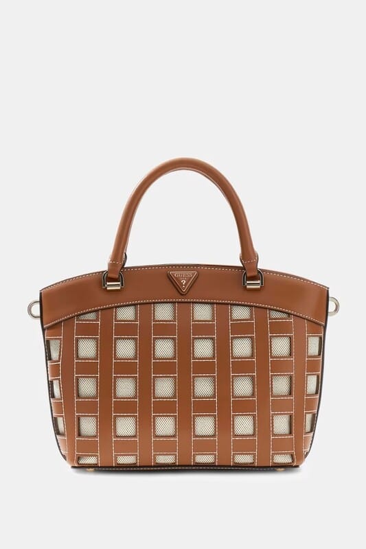 Bolso Frankie Satchel Marrón Guess