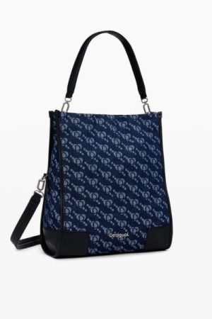 Bolso Desigual Denim Logo Azul