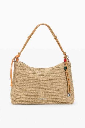 Bolso Desigual grande rafia charms