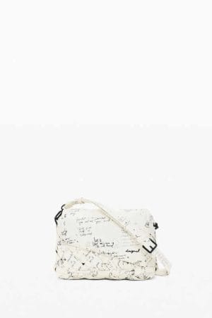Bolso mediano lettering desigual