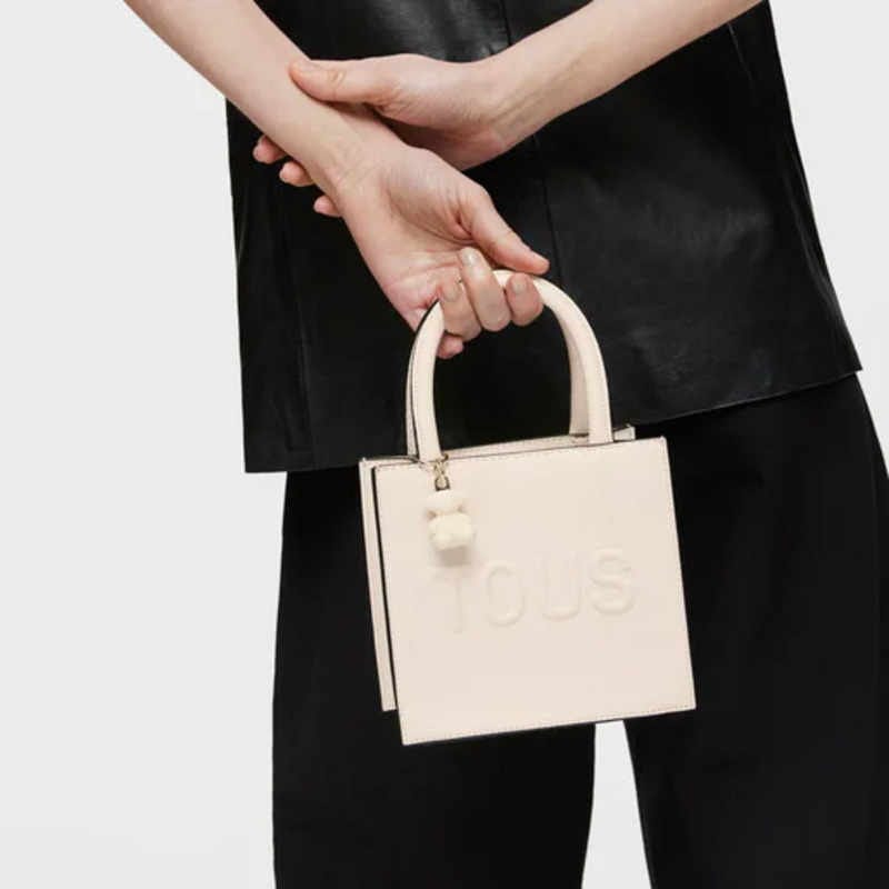 Bolso Mini Cube Tous Brenda Beige - Imagen 2