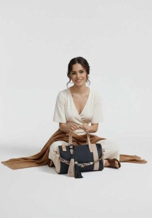 Bolso Bowling tricolor Noco Azul