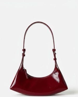 Bolso pequeño de charol media luna Rojo Surkana