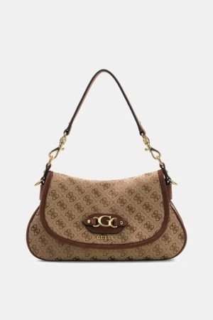 Bolso de hombro con logo Samantha Guess Marrón
