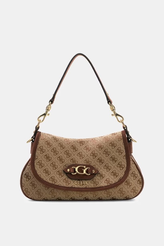 Bolso de hombro con logo Samantha Guess Marrón