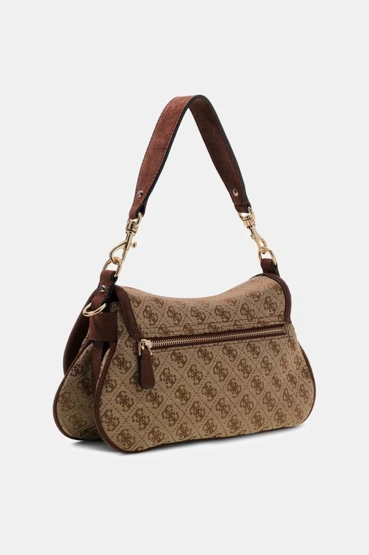 Bolso de hombro con logo Samantha Guess Marrón - Imagen 2
