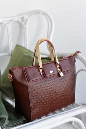Bolso shopper logo Noco Marrón