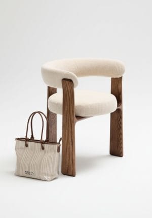 Bolso shopper lona-vinilo Noco marrón