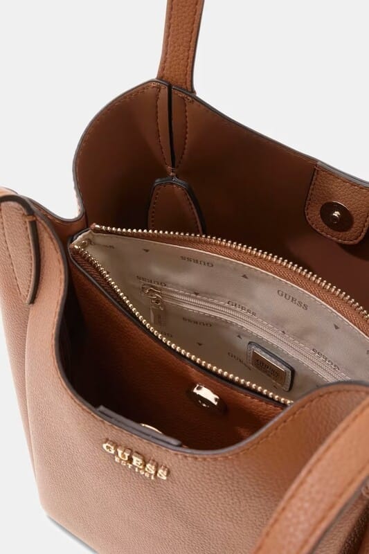 Bolso tipo cubo Melody Marrón Claro Guess - Imagen 3