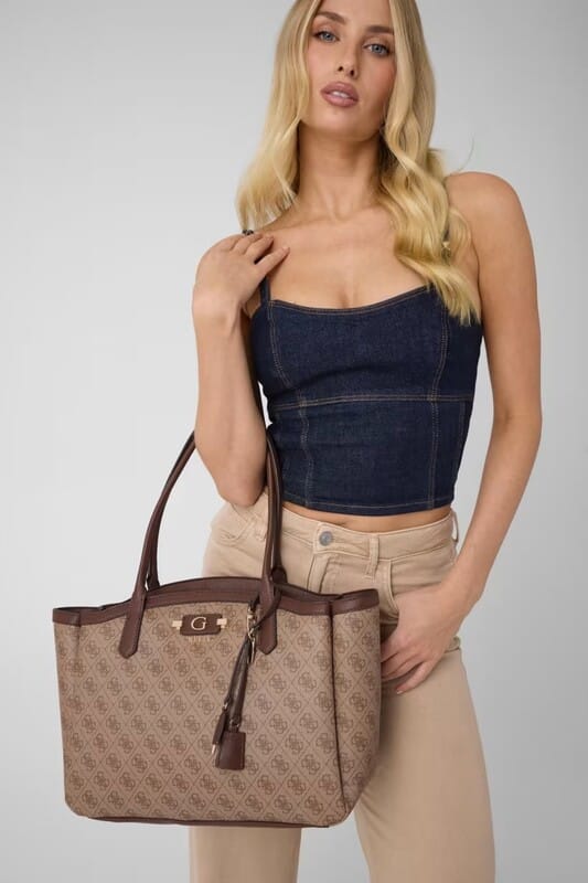 Bolso Tote Lindsey Marrón Guess - Imagen 2