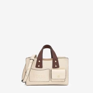 Bowling pequeño beige y marrón TOUS Back to basics