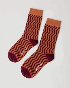 Calcetines altos con motivos Malva Empolvado Surkana