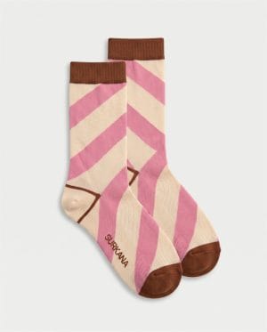 Calcetines altos con motivos crudo Surkana