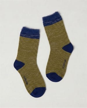 Calcetines media caña con lurex Kaki Surkana