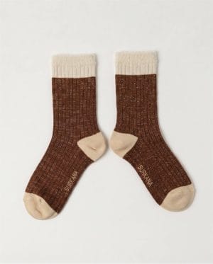 Calcetines media caña con lurex Toffee Surkana
