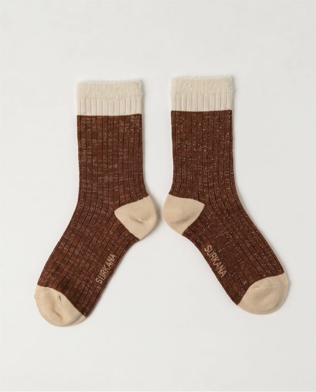 Calcetines media caña con lurex Toffee Surkana