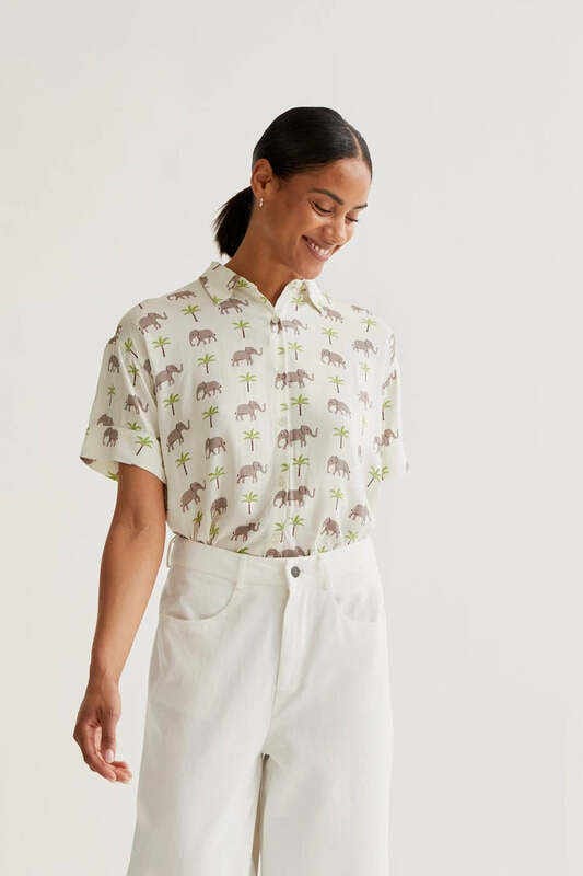 Camisa con estampado Elefante Compañia Fantástica