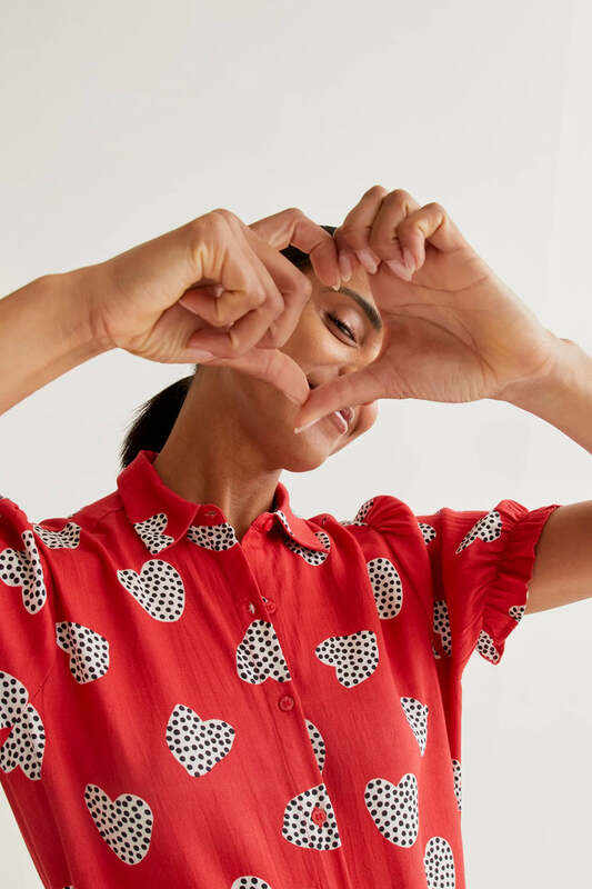 Camisa con estampado Harmony Red Compañia Fantástica - Imagen 4