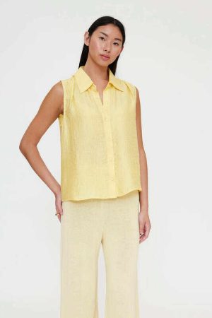 Camisa con textura amarilla Wild Pony