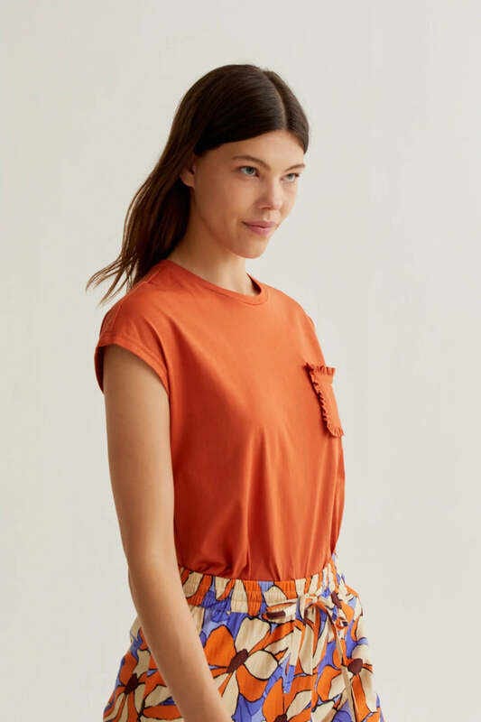 Camiseta básica 100% algodón marrón Compañia Fantástica - Imagen 4