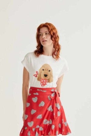 Camiseta con estampado de perrito Coker Compañia Fantástica