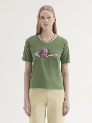 Camiseta de algodón Peonia Fish Nice Things