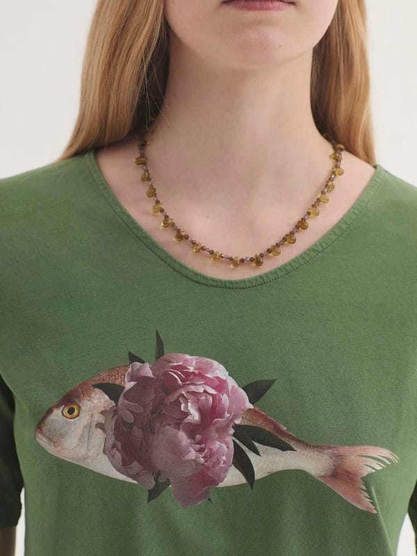 Camiseta de algodón Peonia Fish Nice Things - Imagen 4