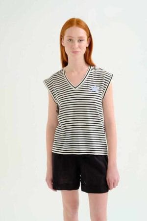 Camiseta rayas en negro y blanco Compañia Fantástica