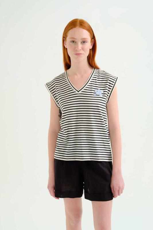 Camiseta rayas en negro y blanco Compañia Fantástica