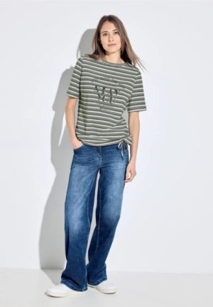 Camiseta cecil rayas khaki