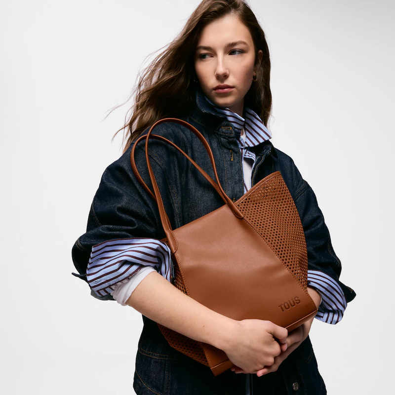 Capazo mediano camel TOUS Tulip Cutout - Imagen 5