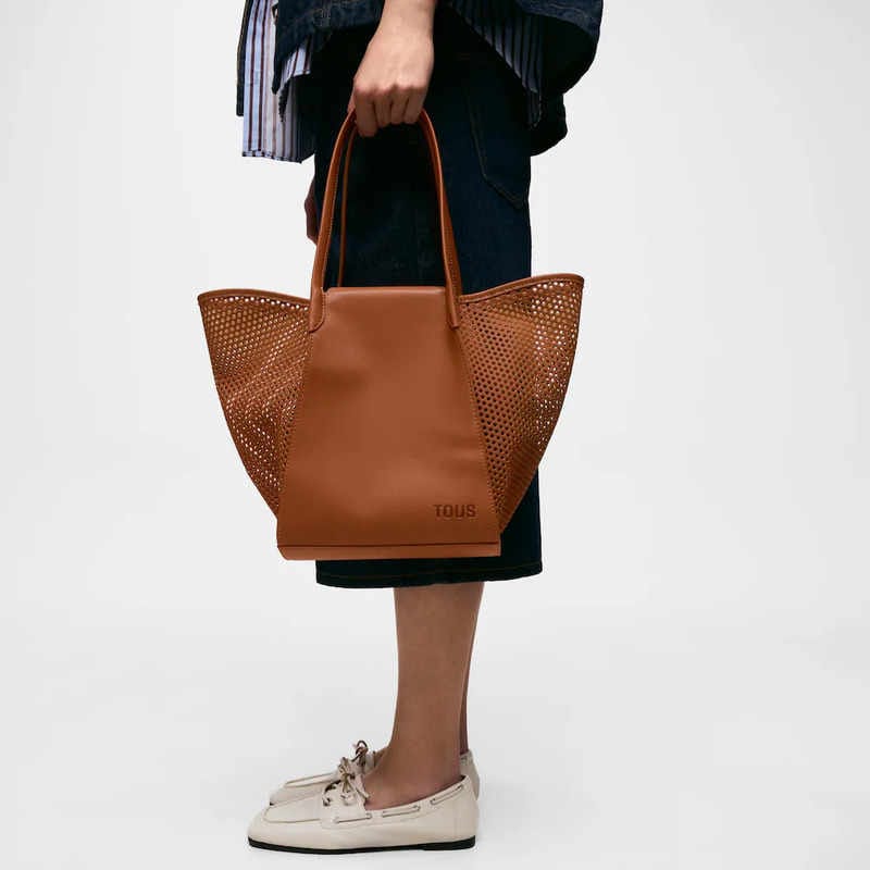 Capazo mediano camel TOUS Tulip Cutout - Imagen 3