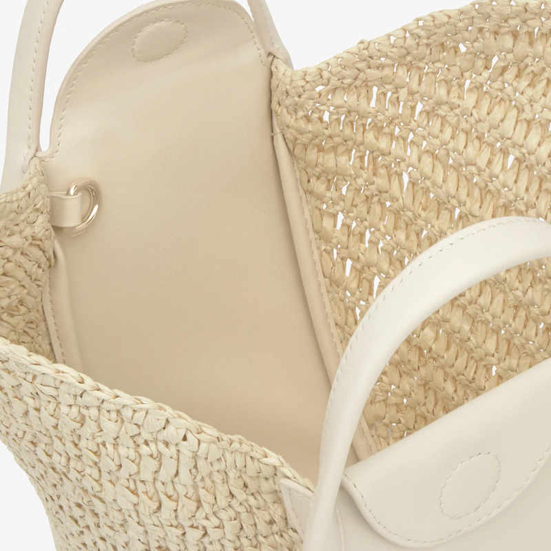 Capazo pequeño camel TOUS Tulip Rafia - Imagen 4