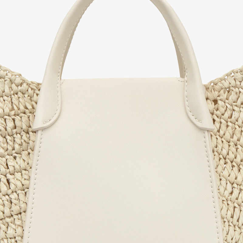 Capazo pequeño camel TOUS Tulip Rafia - Imagen 3