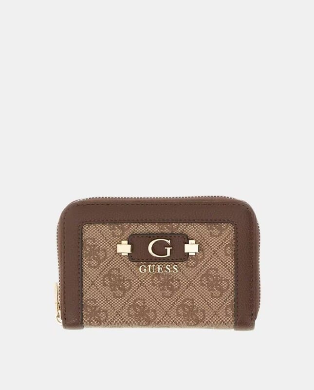 Cartera Lindsey Guess Marrón Logo