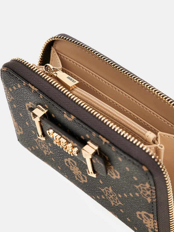 Cartera Mediana Silia con logotipo 4G peony Marrón Oscuro Guess - Imagen 4