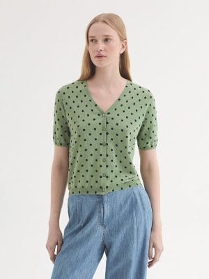 Chaqueta de manga corta con estampado de topos Nice Things