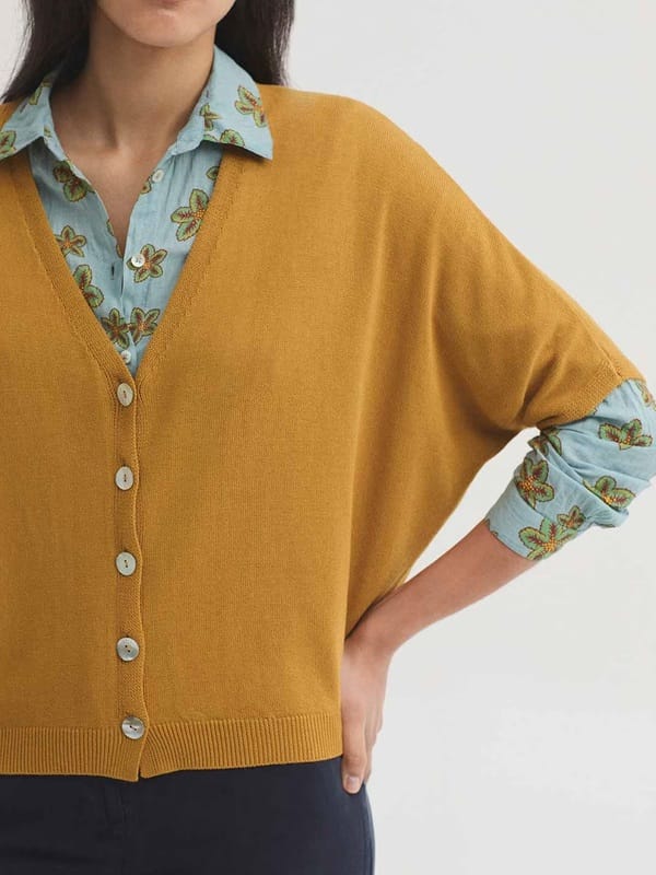 Chaqueta fluida con cuello en pico Nice Things - Imagen 4